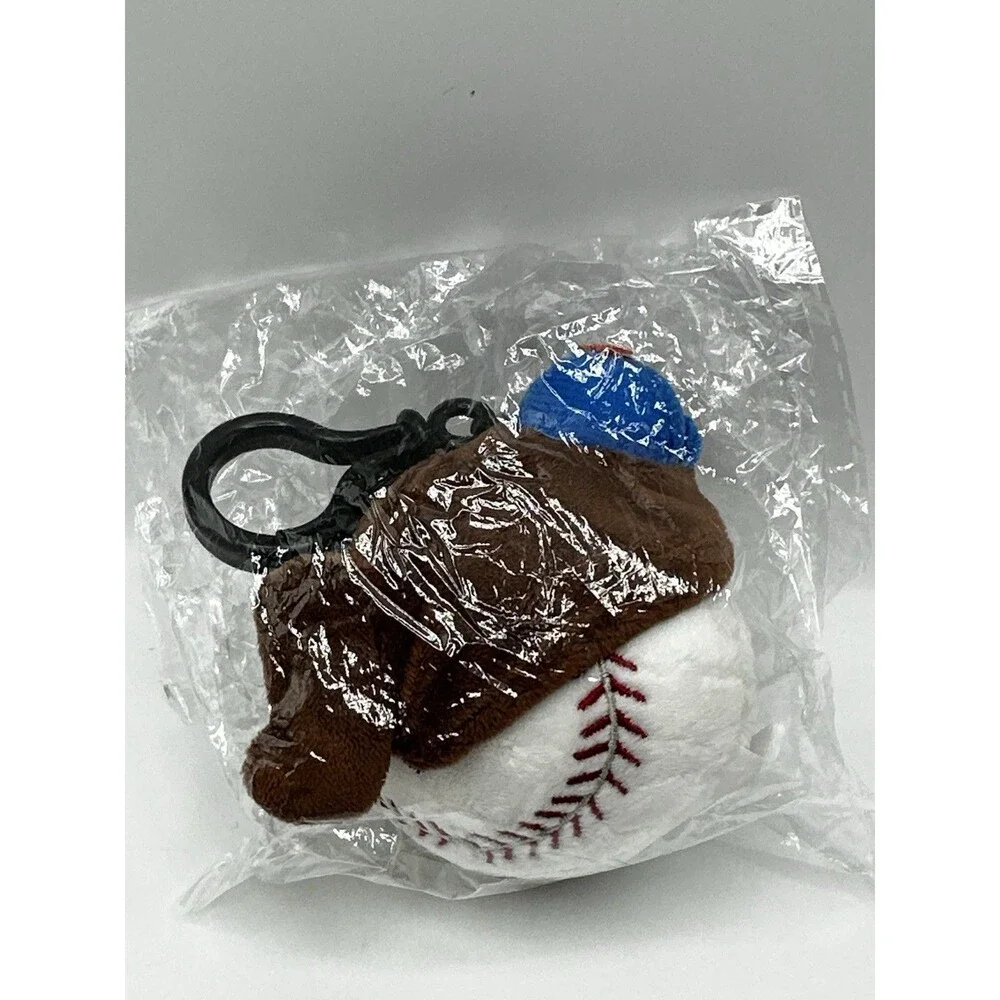 MLB Plush Baseball Face Keychain Clip Blue Cap Ball Bag Charm BDA 2026 NEW